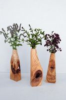 Pot de fleurs élégant en blocs de bois, fait main, écologique, pour plantes d'intérieur, jardin extérieur, décoration de la maison
