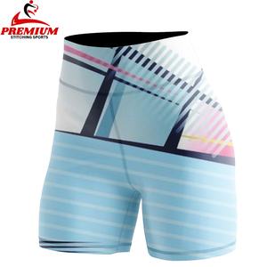 Shorts de Ciclismo de Alta Calidad para Mujer, Spandex, Cintura Alta, Leggings de Yoga, Estampados Modernos, Shorts de Entrenamiento, Directo de Fábrica - Product Image 1