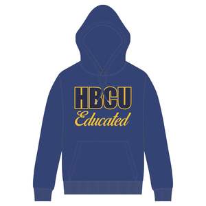 Bleu Royal Femmes HBCU Éduqué Pull À Capuche Jaune Chenille et Brodé Conception Grecque Vie Vêtements Personnalisé Collège Vêtements - Product Image 2