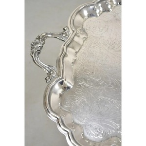 ถาดเสิร์ฟลายสแกลลอป ชุบเงิน ถาดเสิร์ฟแบบมีรู ถาดชุบเงินสไตล์วินเทจ ชุบเงินแบบอังกฤษ สไตล์วิคตอเรียน - Product Image 4