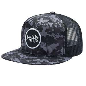 Gorra de 6 Paneles con Visera Plana, Unisex, para Ciclismo, Aire Libre, Playa, Alta Calidad, Estilo Hip Hop, INJAE Personalizada 112, Malla de Camuflaje de Peces, Moda - Product Image 2