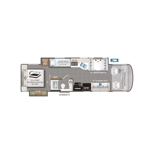 THOR Palazzo 33.5 Bunkhouse en aluminium 2026 pour 4-6 personnes avec 2 extensions coulissantes pour maison, véhicule, camping-car, caravane - Product Image 1