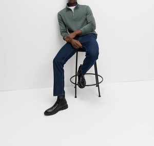 400 500 Gsm plaine luxe surdimensionné sweat pull hommes personnalisé surdimensionné Streetwear poids lourd hommes demi fermeture éclair sweat OEM - Product Image 3