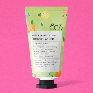 Crema de Manos con Ácido Hialurónico y Fragancia, Verde Tierno para Mujer, Envase en Tubo Coreano, para Todo Tipo de Piel - Product Image 1