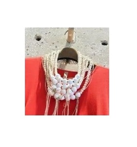 Collier en bois de perles noires et brunes fait à la main cordon de coton Vintage dernier collier en bois pour les femmes cadeau de noël - Product Image 3