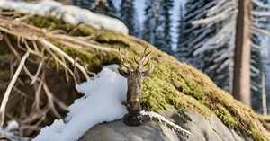 Modern <b>Style</b> Resin Deer <b>Head</b> Tabletop Sculpture Animal Statue Decor for Wedding Living Room Bedroom Rustic Lodge Hunting Cabin - Product Image 4