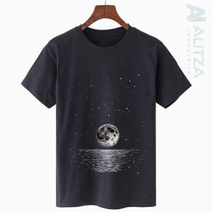 Camiseta de algodón orgánico unisex, diseño de logotipo con estampado personalizado, hombro caído, estilo Hip Hop, 100% algodón para hombre, estilo cuadrado holgado - Product Image 1