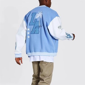 Veste universitaire personnalisée avec des patchs en chenille Broderie tendance Bomber universitaire - Product Image 2