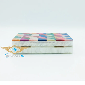 2023 New Style Luxury <b>Resin</b> Woman's Evening Bag Mother of Pearl Party Clutch Ladies' Wholesales India Featuring <b>Stone</b> Pattern - Product Image 4