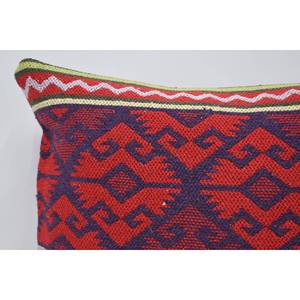 Almohada de lana Bohemia roja de 16x24 pulgadas, cojín con estampado Floral Vintage geométrico, portátil para uso en Sofá en la sala de estar - Product Image 2