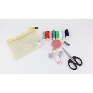 Bulk Lion Wholesale <b>Sewing</b> Kit with Plastic Fabric Scissors Thread Needles Mesh Pouch for Travel Repairs-Size 6-3/8x5x1 - Product Image 5