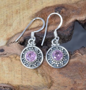 Women's Trending Design 925 Solid Sterling <b>Silver</b> Dangle <b>Earrings</b> Gold Plated Amethyst Gemstone for <b>Weddings</b> - Product Image 4