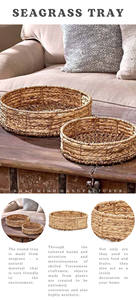 Bandeja redonda pequeña para algas marinas, función plegable tejida a mano para cocina, mesa de comedor, decoración de pared, uso en el baño, mejor precio, venta al por mayor - Product Image 4