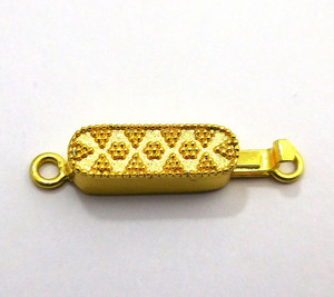 Fermoir de boîte multi-brins 32X8MM 1 brin cuivre oxydé et argent oxydé plaqué or 18 carats fermoir de bijoux en or 18 carats B220 - Product Image 6