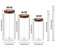 Gobelet en verre borosilicate haute résistance 12oz 16oz 20oz, grande capacité, tasse à café, tasse à thé, tasse à eau, vaisselle résistante à la chaleur, vente en gros OEM