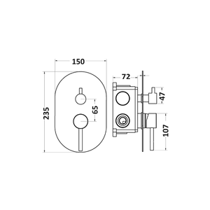 ชุดผสมน้ำฝักบัวแบบซ่อน 2 ทาง ทำจากสแตนเลส AISI 316 พร้อมแขนฝักบัวและหัวฝักบัว ดีไซน์โค้งมน ทนทานต่อการกัดกร่อนและตะกรัน - Product Image 5