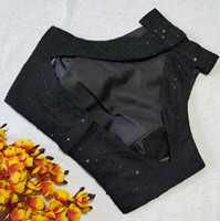Blouse brodée prête à porter, entièrement cousue, pour fêtes et mariages, style fantaisie sans manches, tendance Bollywood