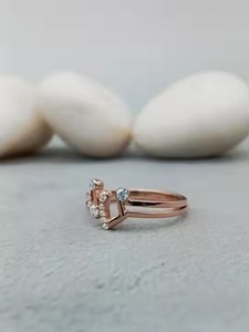 100% Satisfaction Garantie Bague en diamant Solitaire fantaisie personnalisée pour fiançailles Mariage 14k 18k Or Bague en diamant à la mode - Product Image 4