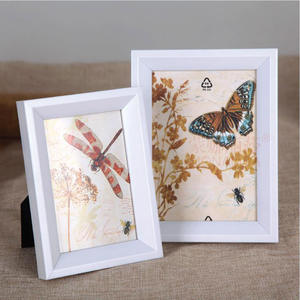 Cadre photo en bois personnalisable minimaliste en bois naturel avec support arrière Design épuré pour tout espace Logo de couleurs personnalisable - Product Image 5