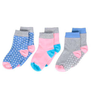 Confezione da 3 Calzini Fantasia per Bambini 100% Cotone Antiscivolo Stile Casual Traspirante con Logo/Disegno Animale per Estate Inverno - Product Image 5