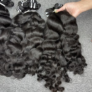 Nueva tendencia suelta onda profunda cabello humano vietnamita Natural crudo sin procesar trama única precio al por mayor - Product Image 1