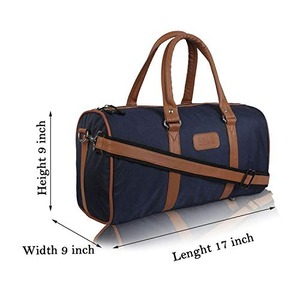 กระเป๋าผ้าใบใส่ของเดินทางแฟชั่นมีซิปสายรัดหนังพับได้กันน้ำได้สำหรับยิมกีฬาขนาดใหญ่สำหรับใส่ค้างคืนใช้ได้ทั้งชายและหญิง - Product Image 5