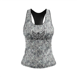 Camiseta sin mangas de gimnasio con bordado personalizado para mujer, Top corto transpirable para Yoga, camiseta sin mangas en blanco de talla grande al por mayor - Product Image 4