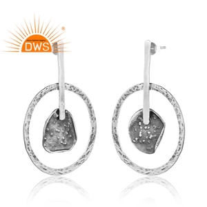 Nuevo diseño elegante 925 pendiente oxidado de plata para mujer joyería de diseño personalizado para mujer regalo para ella - Product Image 3
