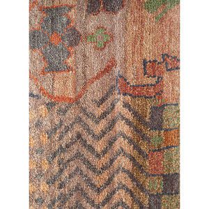 Alfombras de Seda Anudadas a Mano Manchaha en Rojo y Naranja para Uso Doméstico-Lps-16 - Product Image 3