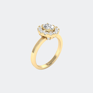 Anillo Solitario con Diamante Cultivado en Laboratorio de Corte Ovalado de 0.80CTW en Oro Blanco, Amarillo o Rosa |   Anillo de Lujo con Diamante Ovalado Solitario de Primera Calidad - Product Image 4