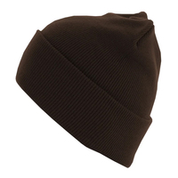 Bonnet en tricot unisexe personnalisé avec logo, couleur unie, bord côtelé, pour l'hiver – Vente en gros