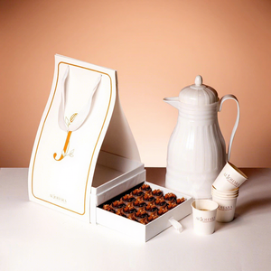 Stabile Kartonbox mit Trennwänden Papier-Einsatz Schokoladen-Geschenkbox Hochzeits-Bonboniere Handgemachte Große Schokoladenbox - Product Image 1
