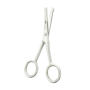 Tijeras para Pelos de Nariz con Punta Redonda de 10.3 cm para Hombre, Acero con Alto Contenido de Carbono, para Uso en Salón de Belleza, Herramienta de Cuidado Personal - Product Image 2