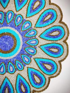 แผ่นรองจานถักลายลูกปัดสำหรับโต๊ะในครัวของตกแต่งบ้านราคาถูกมาก - Product Image 3