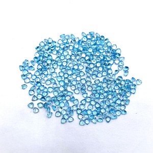 4mm topaze bleue suisse trillion de pierres précieuses en vrac topaze bleue naturelle à facettes pierre en vrac pour la fabrication de bijoux par grossiste indien - Product Image 6