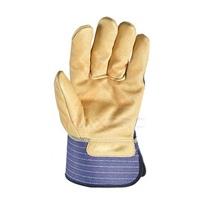 Good <b>Material</b> Customized Logo Fire <b>Proof</b> <b>Water</b> <b>Proof</b> Anti-Slip Leather Full Finger Safety Cuff Working Gloves - Product Image 3