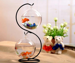 Cadre en fer écologique Fish Tank Aquarium décoration Micropaysage paysage Fish Tank Tables 12*12*33cm taille - Product Image 4