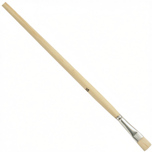 Pincel Gussow de Alta Calidad, Tamaño 14, Ancho de 10 mm, con Cerdas Ligeras, Mango Largo de Madera Cruda y Acabado en Hojalata - Product Image 3