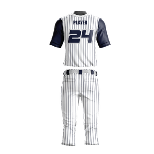 Custom Stripe Baseball Uniform Wholesale Plain Sublimation Logo Design Team Club Softball Jerseys Set Unisex - Product Image 3