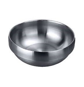 Tazón de servicio de acero inoxidable de una sola pieza de diseño antiguo para el hogar, cocina, mesa de comedor, tazón de madera comercial, comida para Decoración - Product Image 1