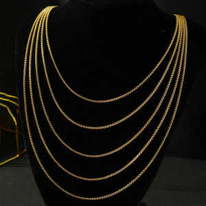 DGIDDK <b>Gold</b> Square <b>Pearl</b> Chain <b>Necklace</b> 40-60cm Stainless Steel Fashion Jewelry Unisex Daily Wear Gift - Product Image 5