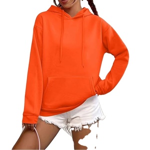 เสื้อฮู้ดแบบสวมหัวแขนยาวสำหรับผู้หญิงเสื้อฮู้ดธรรมดาแบบสวมหัวแขนยาวไซส์ใหญ่พิเศษผ้าฝ้าย100% - Product Image 4