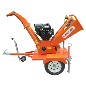 ATV Petrol Engine Tree Cutting wood Chipper Timber Shredder Firewood Processor