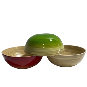 ชามไม้ไผ่พร้อมเครื่องเขินงานหัตถกรรมเป็นมิตรต่อสิ่งแวดล้อม - Product Image 4