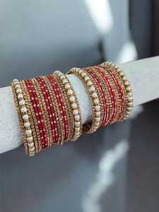 Venta directa de fábrica, conjuntos de brazaletes de cristal de forma redonda, conjuntos de Churiyan de mujeres religiosas islámicas para adultos, brazaletes indios, joyería - Product Image 3