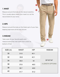 .กางเกงกอล์ฟยืดสำหรับผู้ชายสำหรับฝึกการเดินกีฬาการเดินทางและกิจกรรมกลางแจ้งแบบลำลองสวมใส่สบาย - Product Image 1