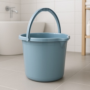 Seau de nettoyage en plastique PP écologique de 12 L, durable, de style européen moderne, avec poignée, pour un usage domestique quotidien et le rangement - Product Image 5