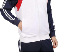 Ensemble de survêtement athlétique unisexe coupe ajustée imprimé décontracté à fermeture éclair intégrale respirant séchage rapide écologique personnalisé avec pantalon évasé