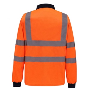Gilet de sécurité réfléchissant à haute visibilité, polo à manches longues, logo personnalisé, vêtements de travail pour hommes, t-shirt - Product Image 2