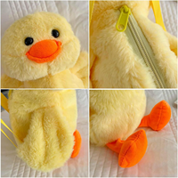 Sac à dos en peluche canard, sac à main en peluche animal mignon, fabrication OEM ODM, approvisionnement en gros